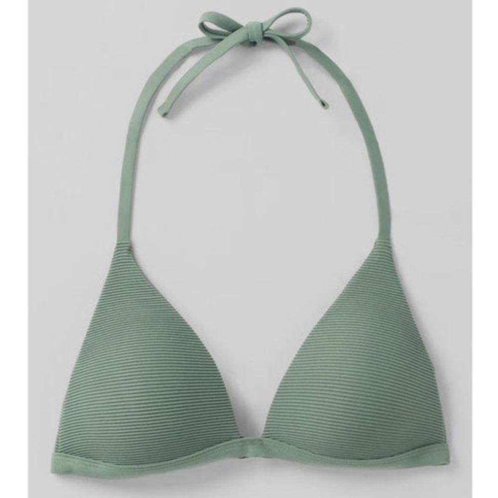 NWT! PRANA Lexie Ottoman green bikini top, L.
